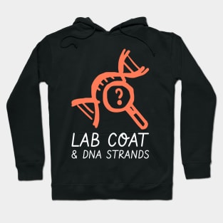 lab coat and dna strands Hoodie